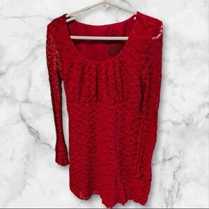 Red Lace Kids Dress